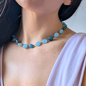 Elegant Blue Gemstone Necklace